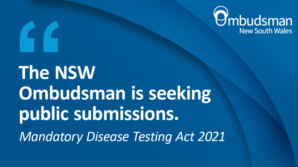 Image for Inviting submissions on the operation of the Mandatory Disease Testing Act 