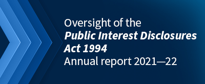 Image for Ombudsman's Public Interest Disclosure Annual Report 2021-22 